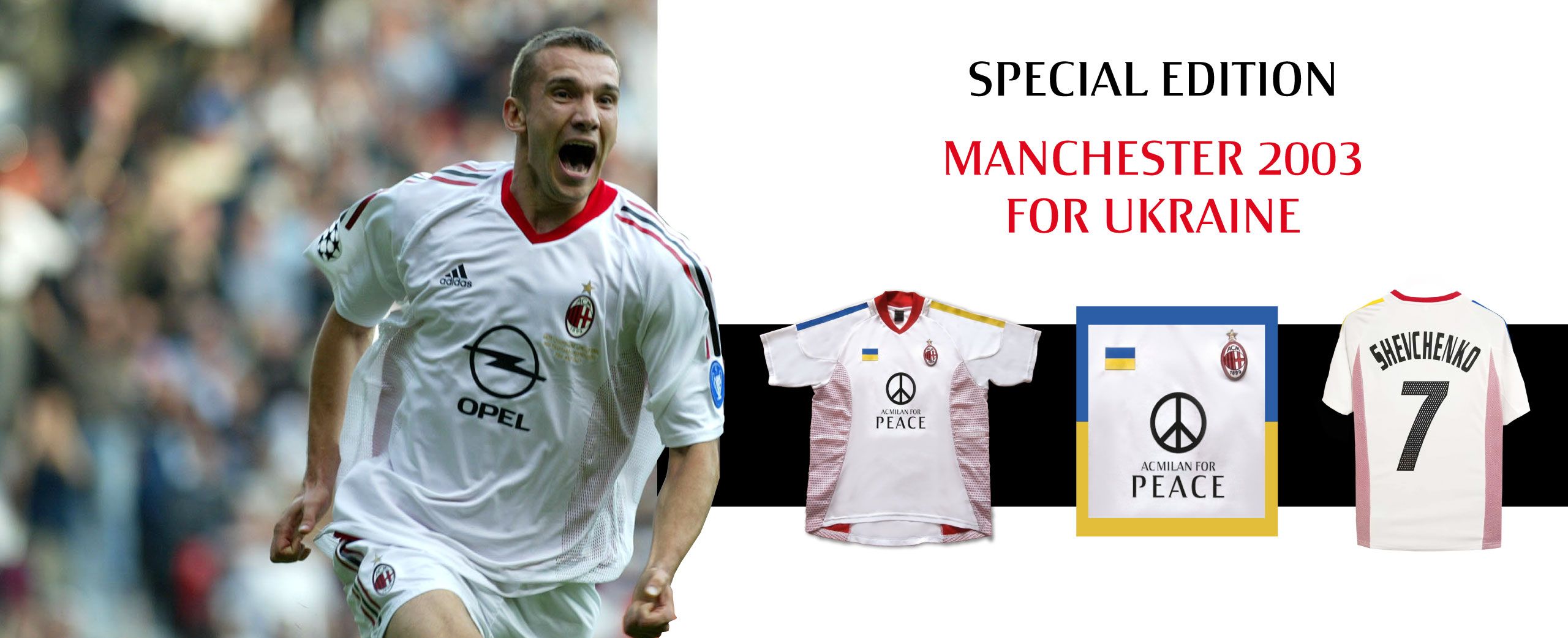 Andriy Shevchenko AC Milan special shirt UKraine