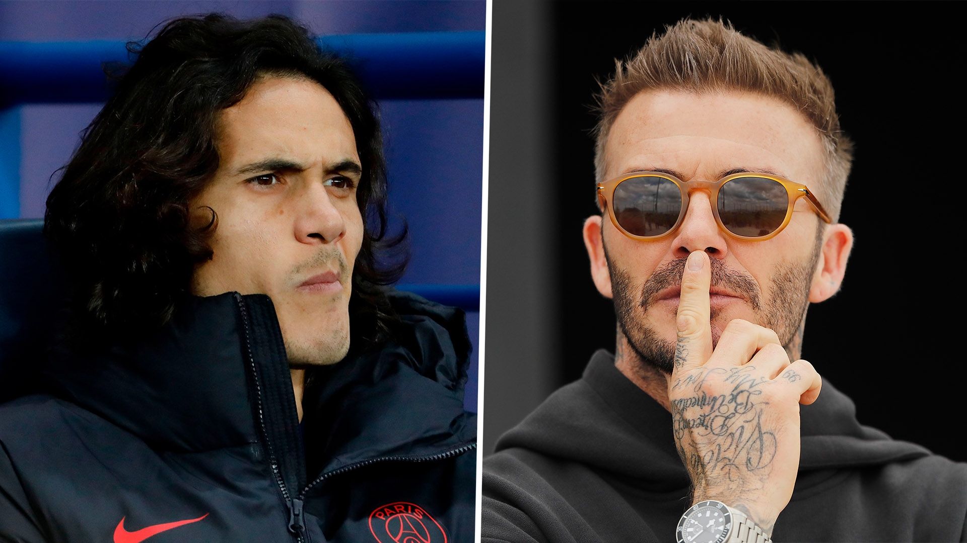Edinson Cavani David Beckham