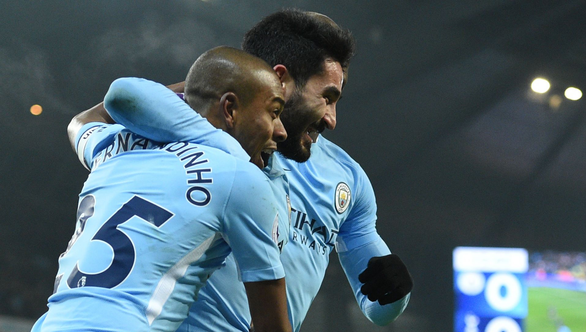 Ilkay Gundogan Fernandinho Manchester City