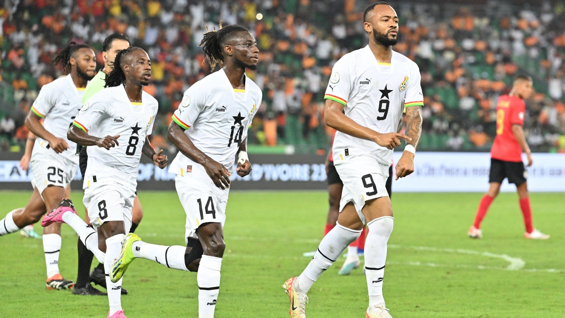 Jordan Ayew Ghana celebrate AFCON 2023