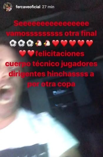 festejo clasificacion River Boca