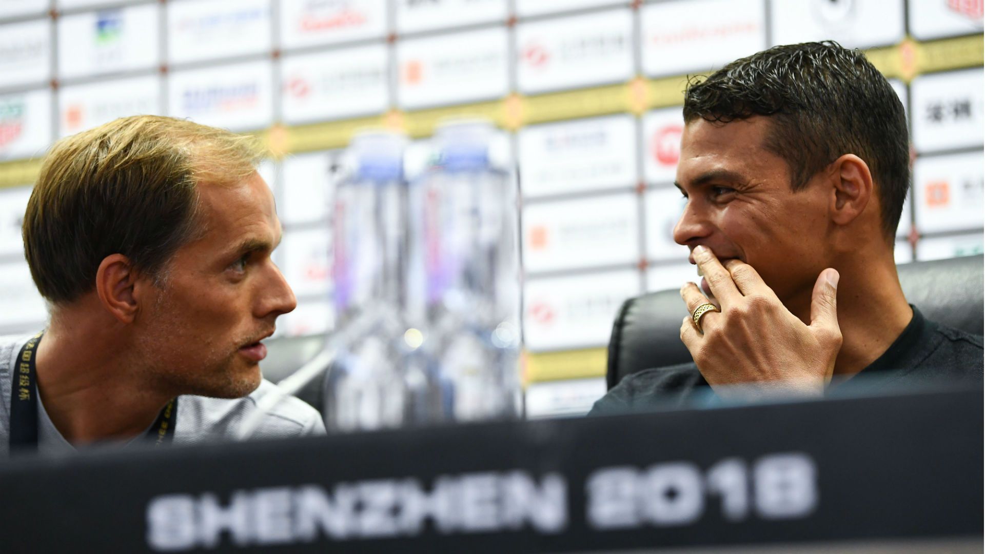 Thomas Tuchel Thiago Silva PSG 03 08 2018