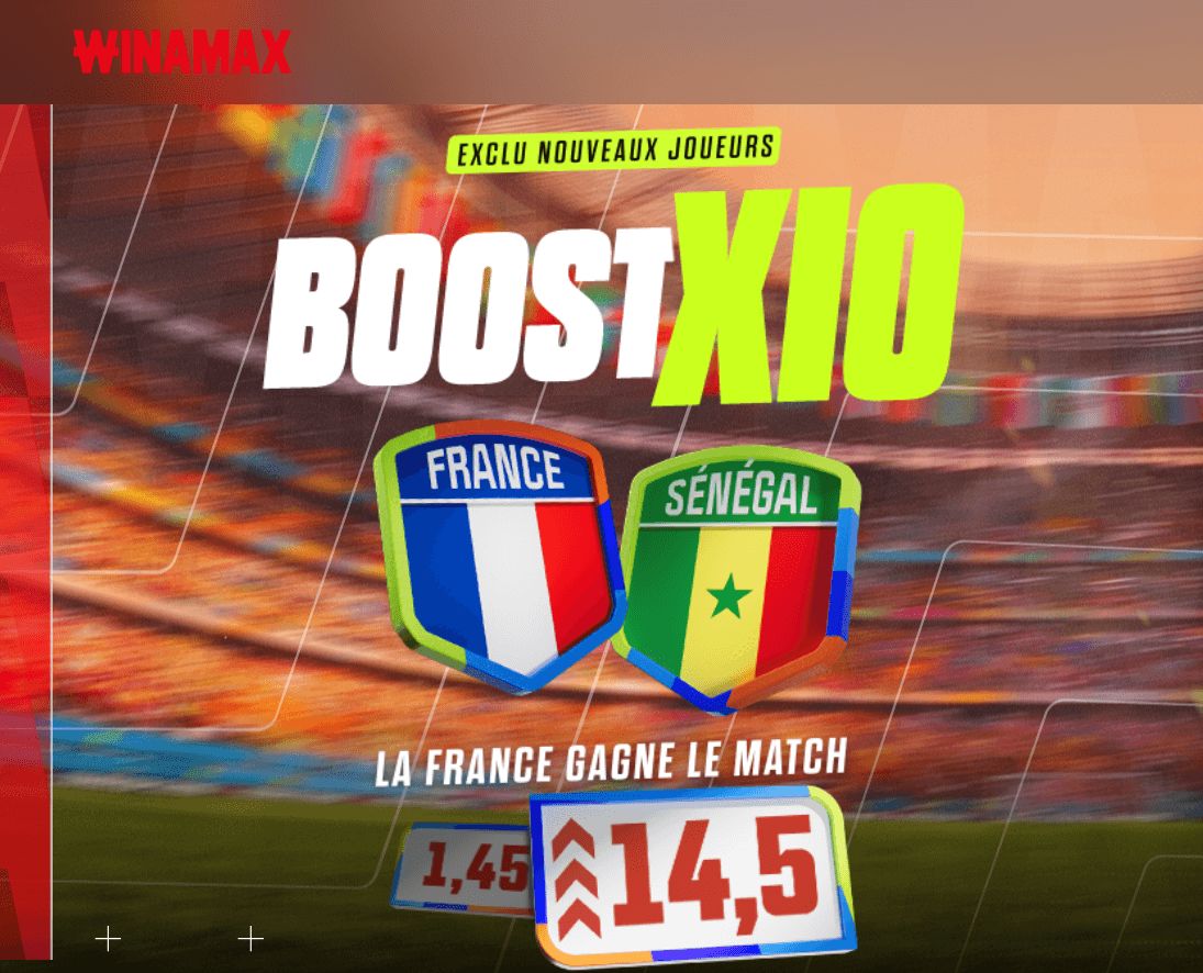 winamax cote boostée france senegal