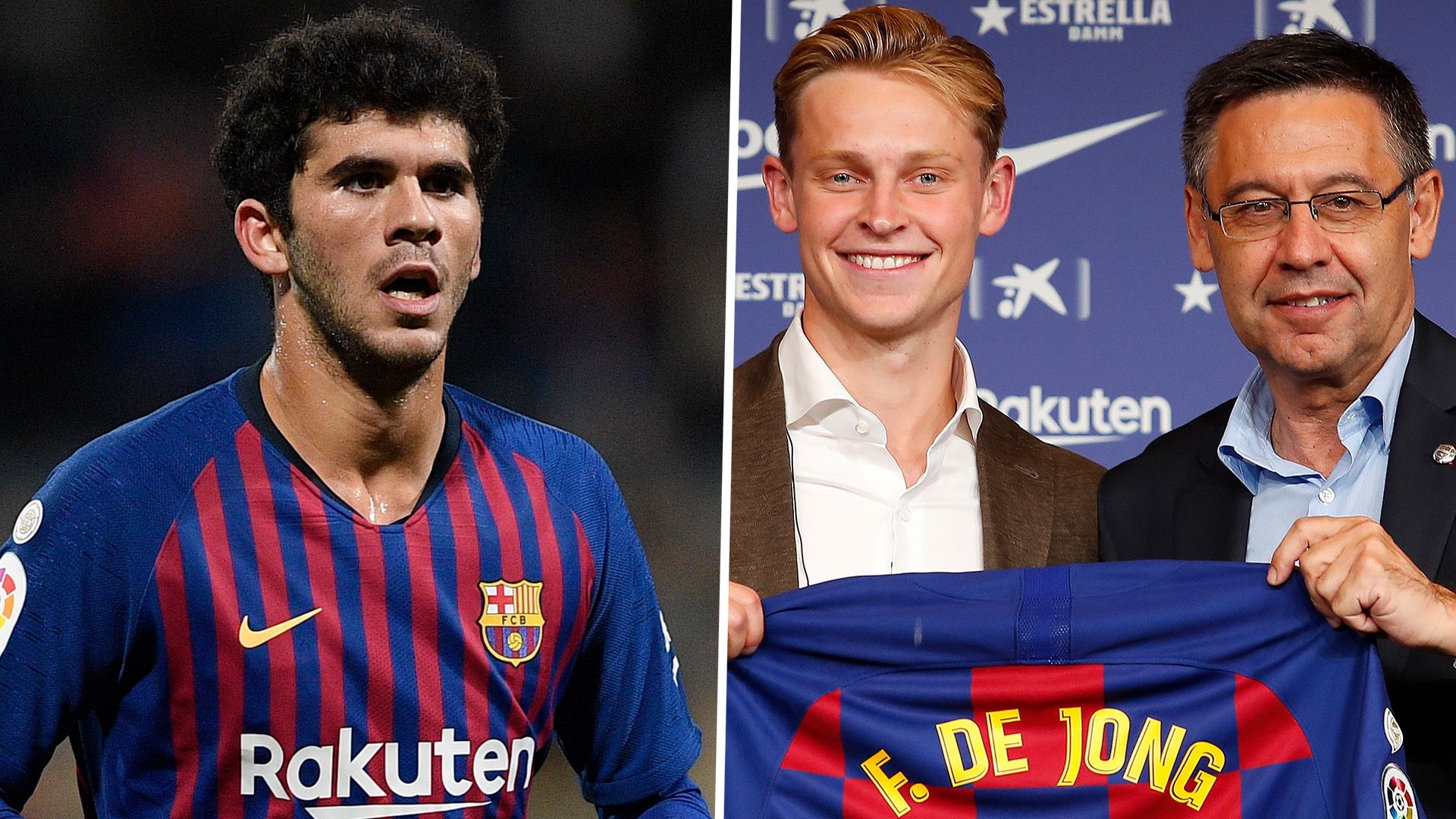 Carles Alena Frenkie de Jong Josep Bartomeu Barcelona