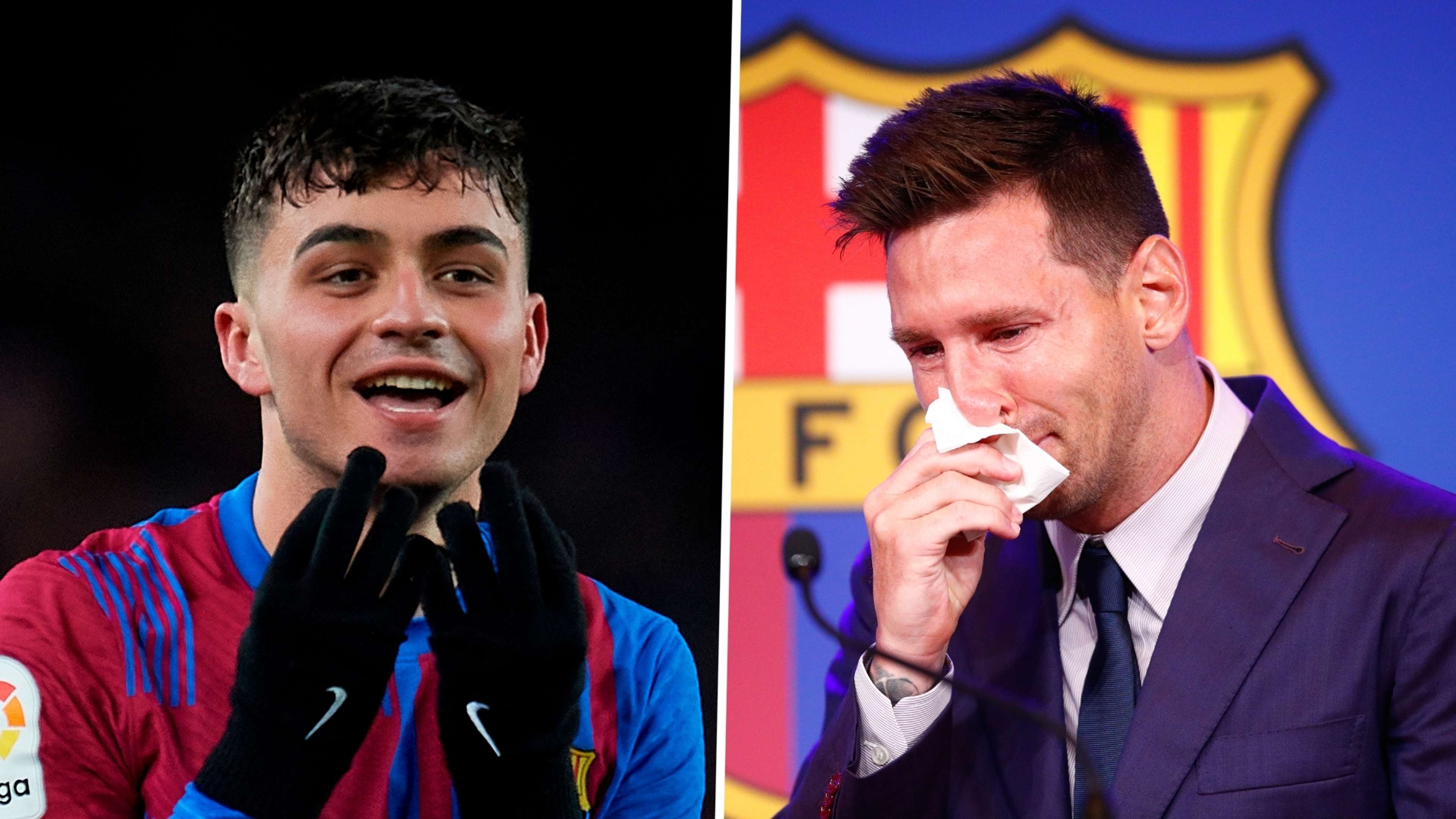 Pedri Lionel Messi Barcelona 2021-22 GFX