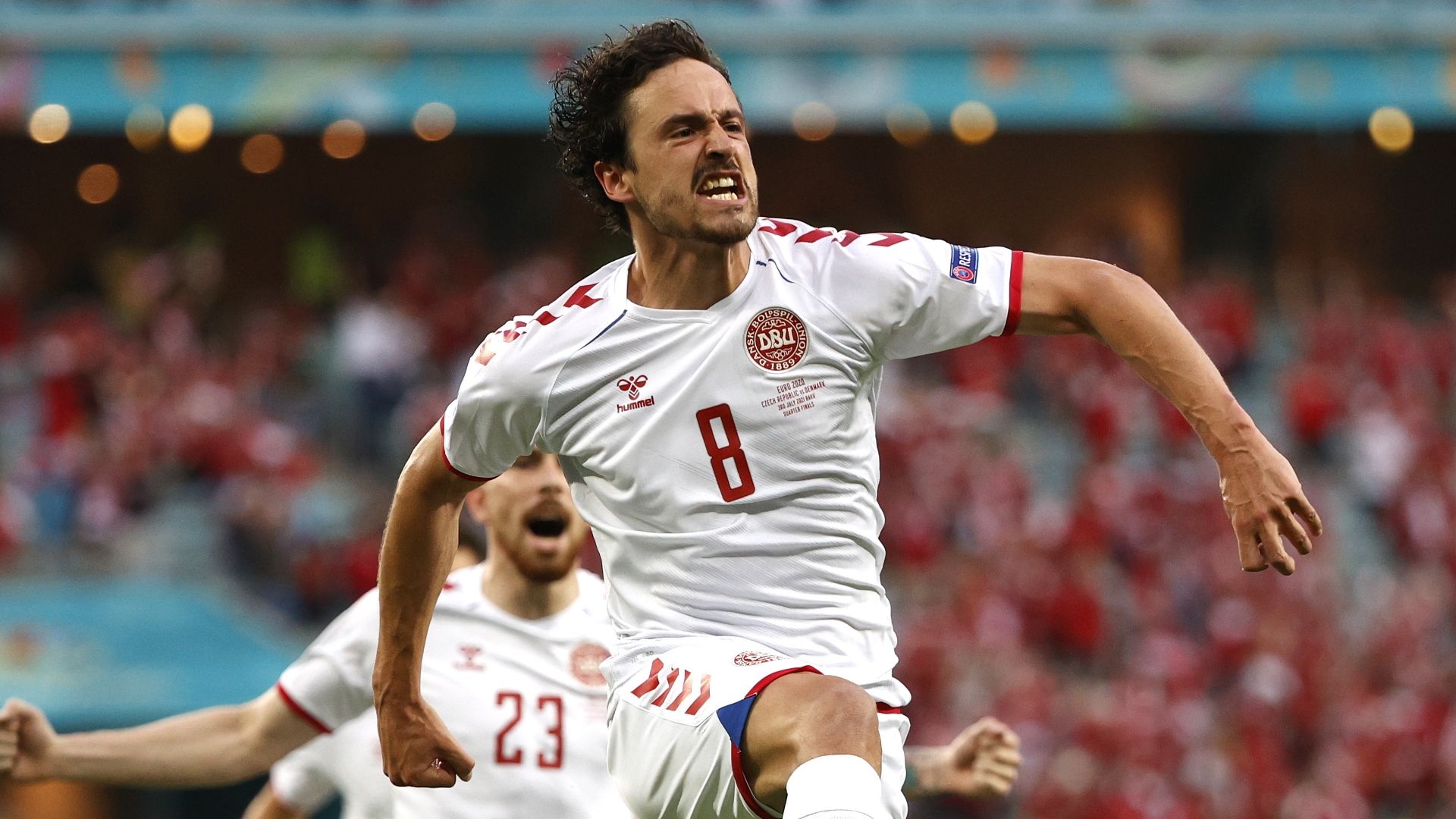 Thomas Delaney scores for Denmark vs Czech Republic, Euro 2020