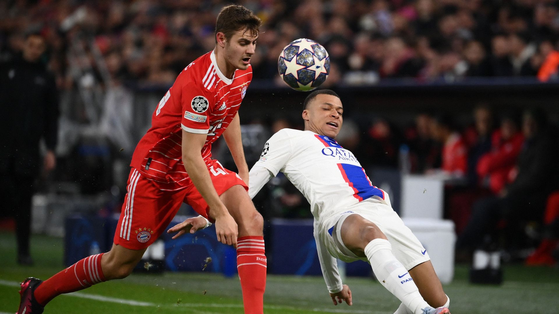 JOSIP STANISIC BAYERN MÜNCHEN KYLIAN MBAPPE PSG 08032023