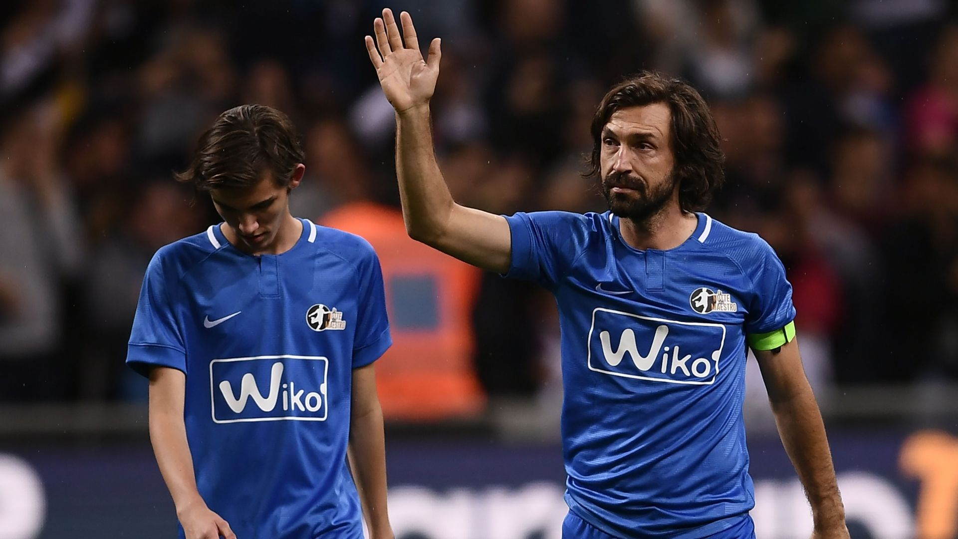 Andrea Pirlo with his son Niccolò