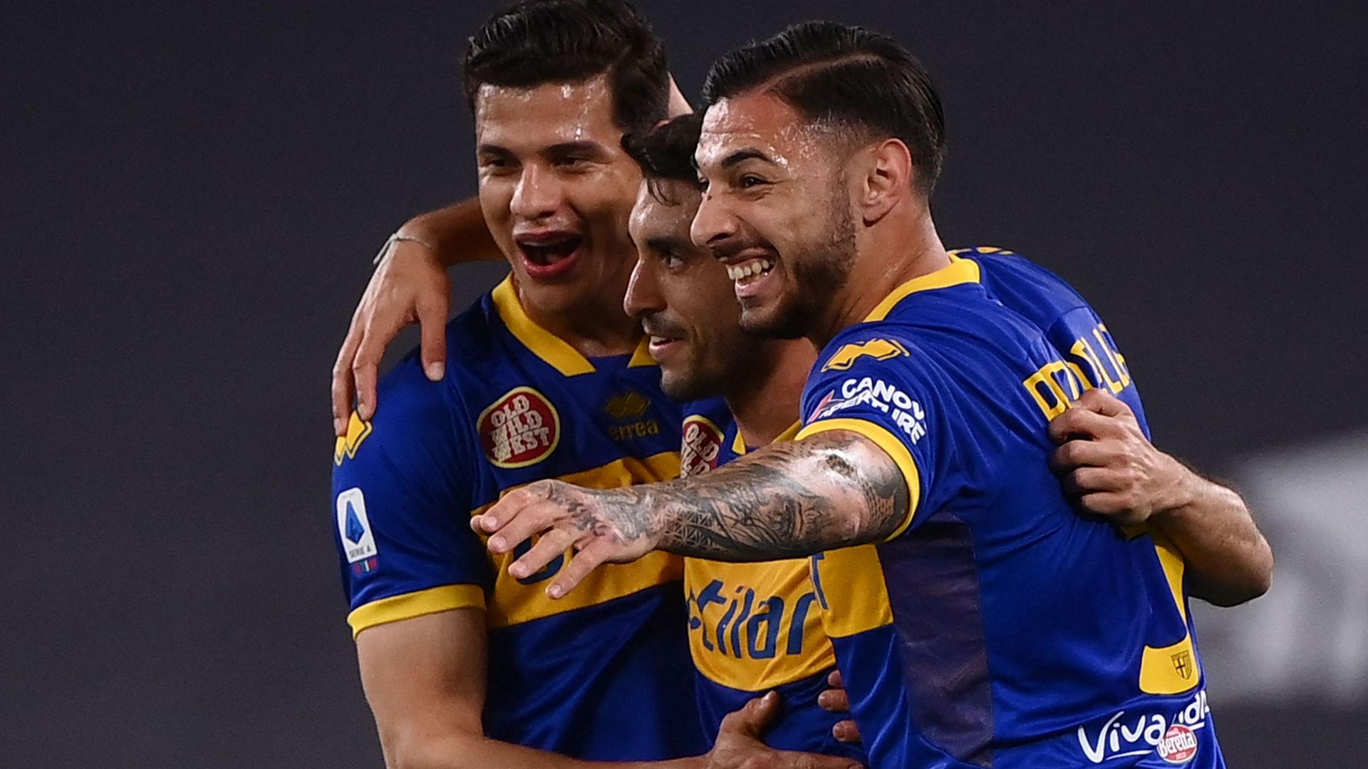 Parma celebrating Juventus Serie A