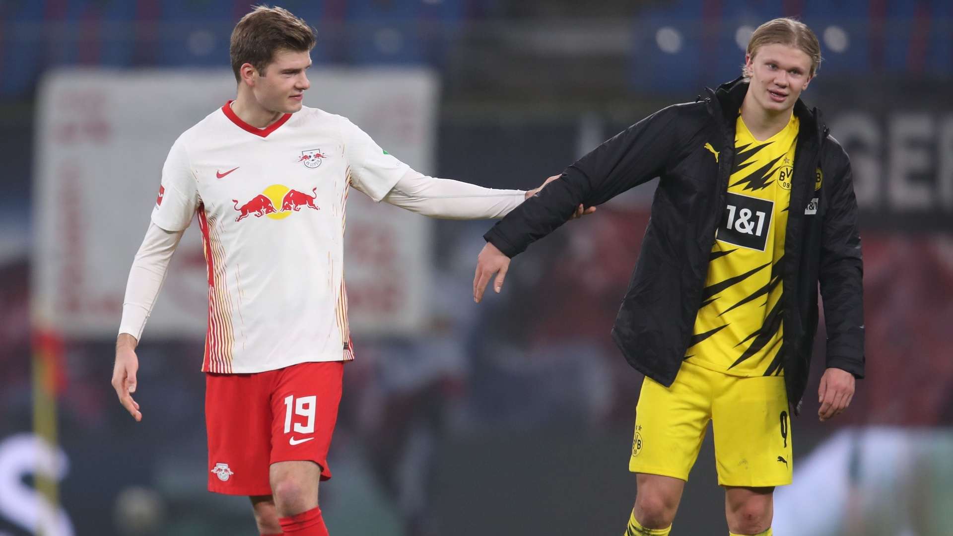 Alexander Sorloth Erling Haaland RB Leipzig Borussia Dortmund 2020