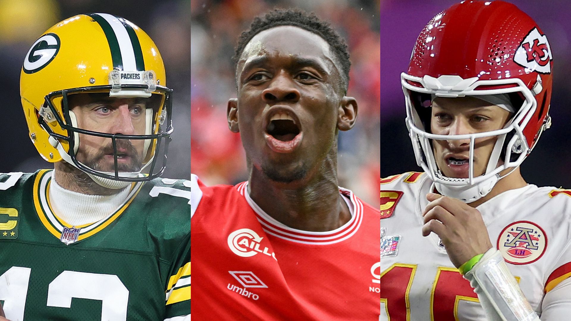 Aaron Rodgers Folarin Balogun Patrick Mahomes