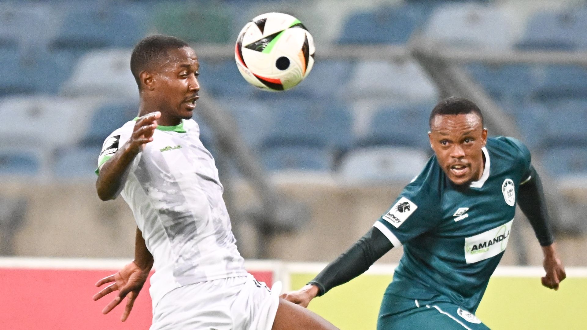 Khumbulani Ncube, Marumo Gallants & Riaan Hanamub, AmaZulu, February 2025.