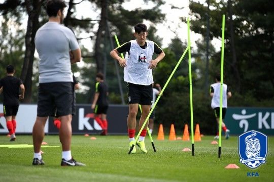 훈련 중인 손흥민 Son Heung-min