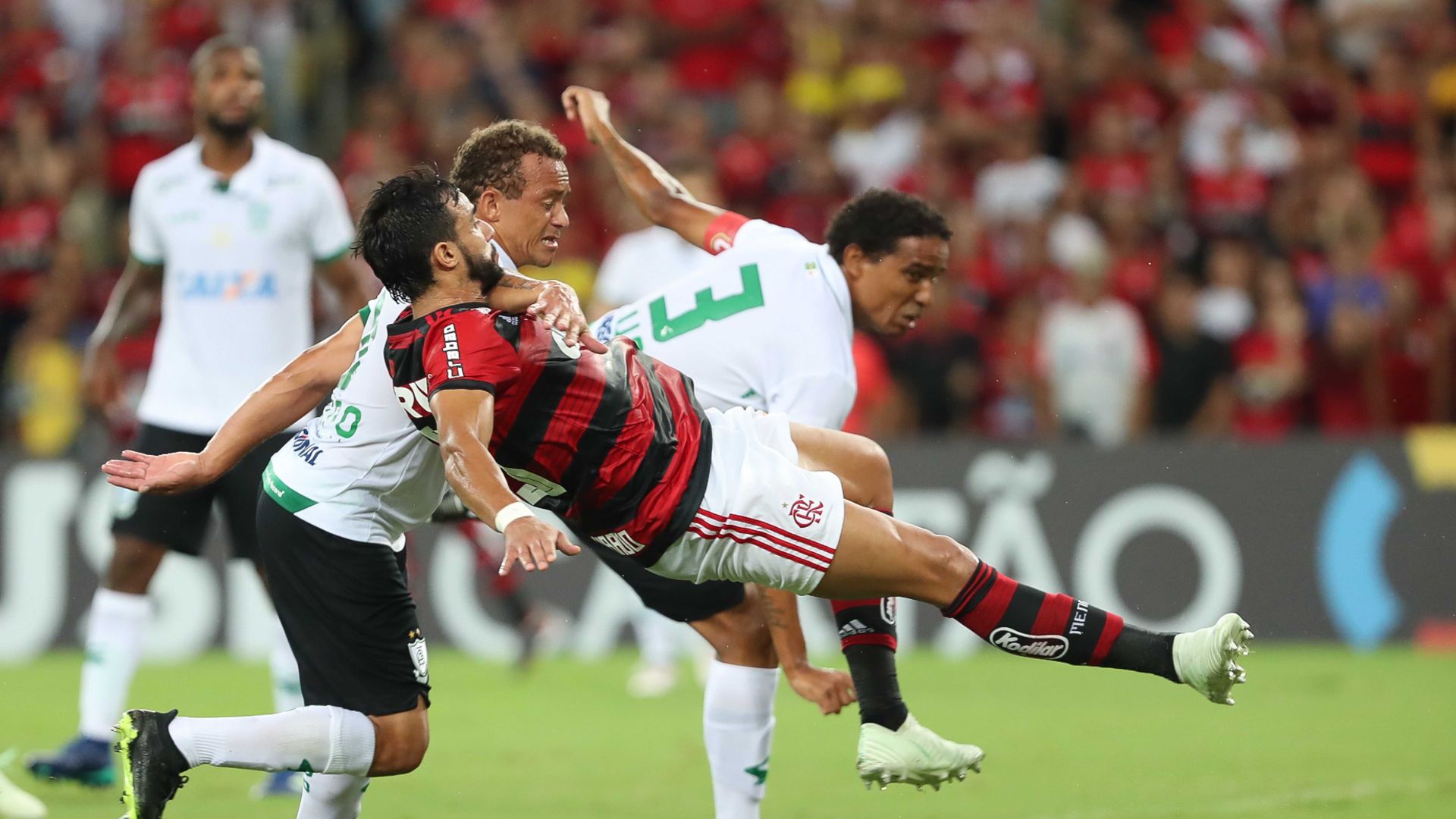 Henrique Dourado Rafael Lima Flamengo America-MG 21042018 Brasileirao Serie A