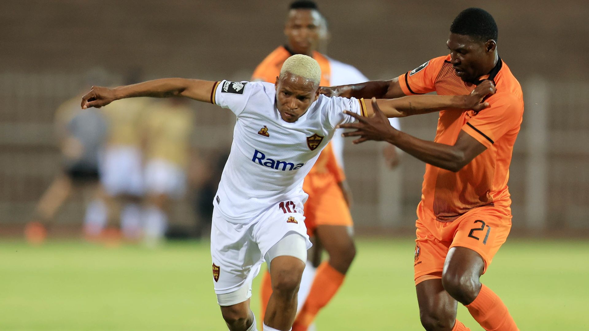 Lehlohonolo Mojela & Manuel Kambala, Polokwane City vs Stellenbosch FC, September 2024