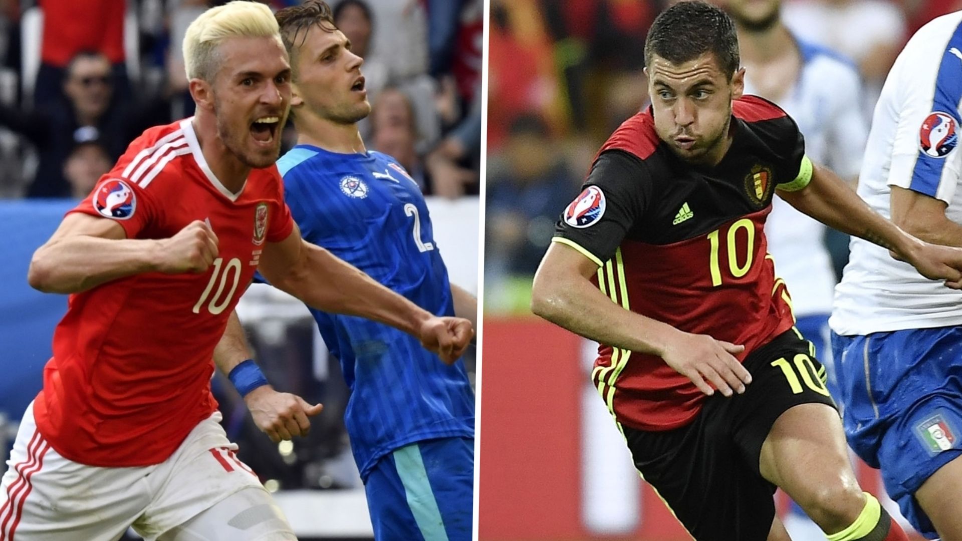 Aaron Ramsey e Eden Hazard - Euro 2016