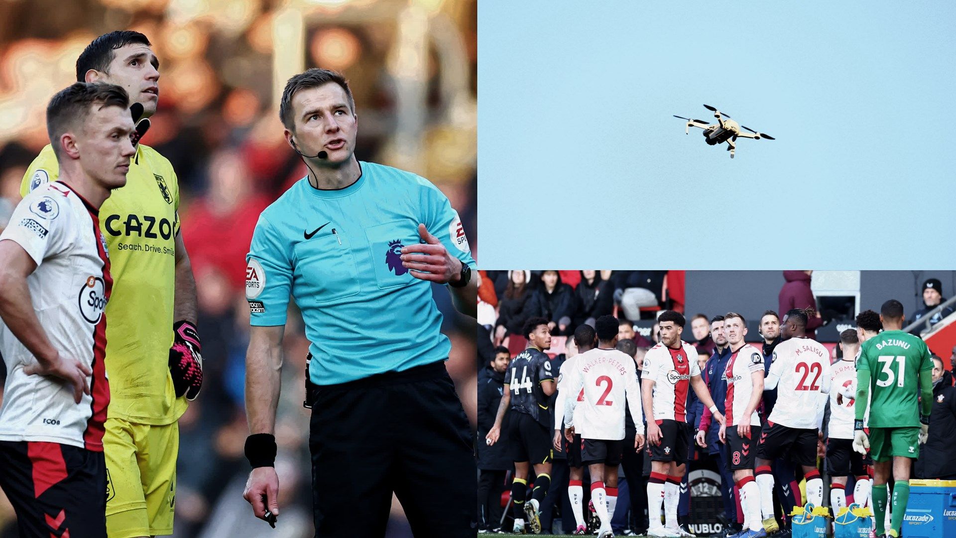 Southampton Aston Villa Drone