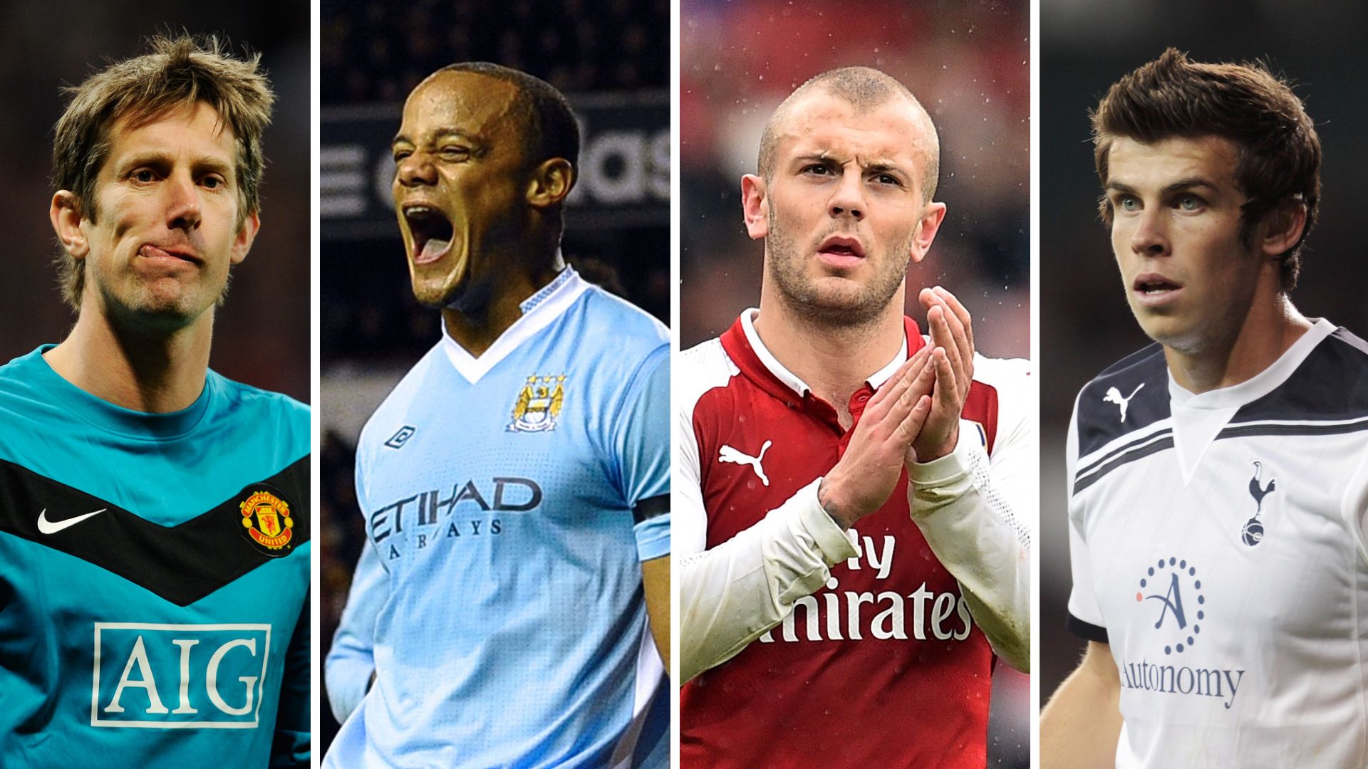 Van der Sar Kompany Wilshere Bale