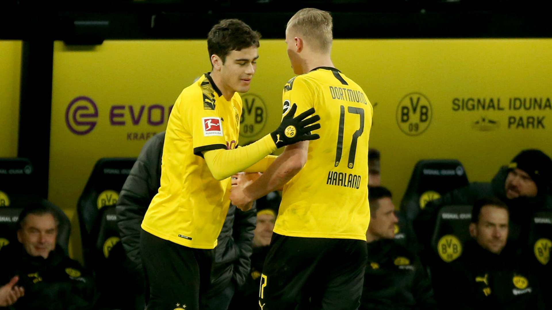 GERMANY ONLY: GIOVANNI REYNA ERLING HAALAND BORUSSIA DORTMUND