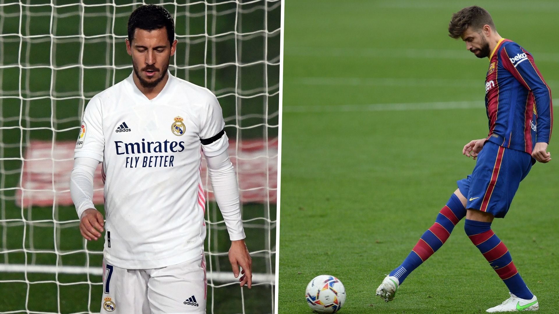 Eden Hazard Gerard Pique