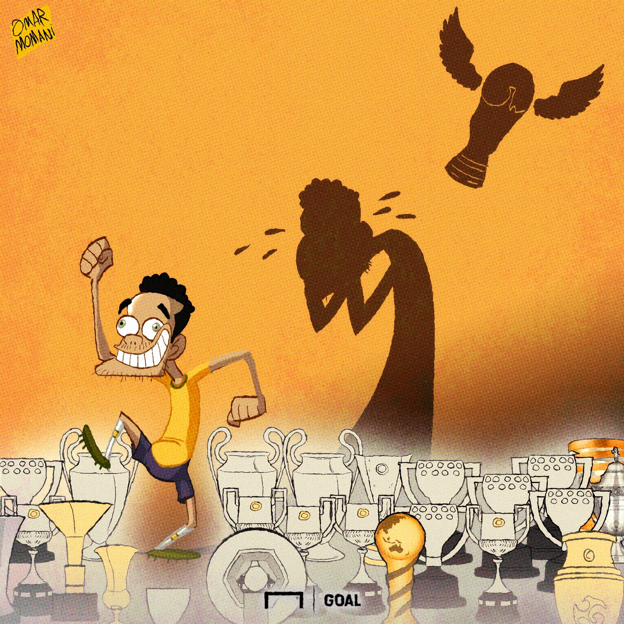 Cartoon Dani Alves out the world cup
