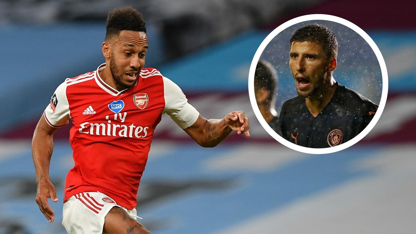 Pierre-Emerick Aubameyang Ruben Dias Arsenal Manchester City GFX