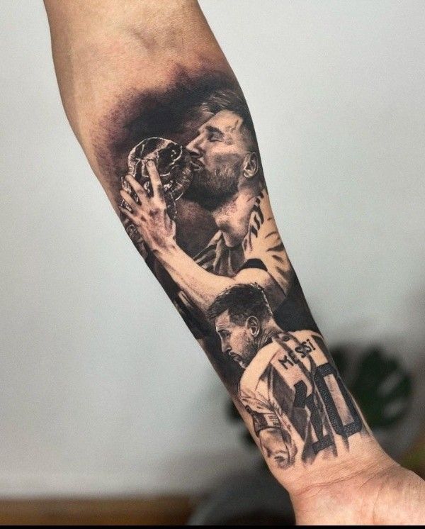 tatuaje messi copa del mundo