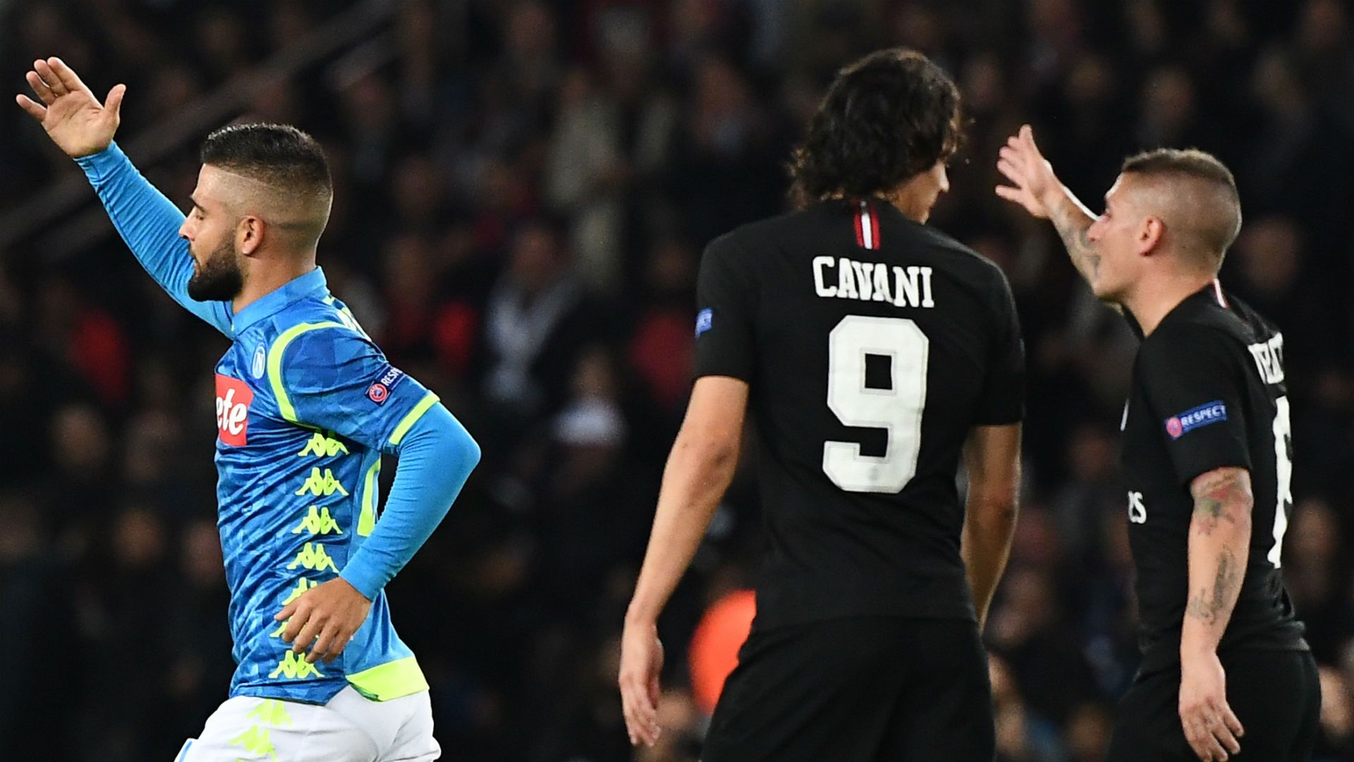 Lorenzo Insigne PSG Napoli UEFA Champions League 24102018