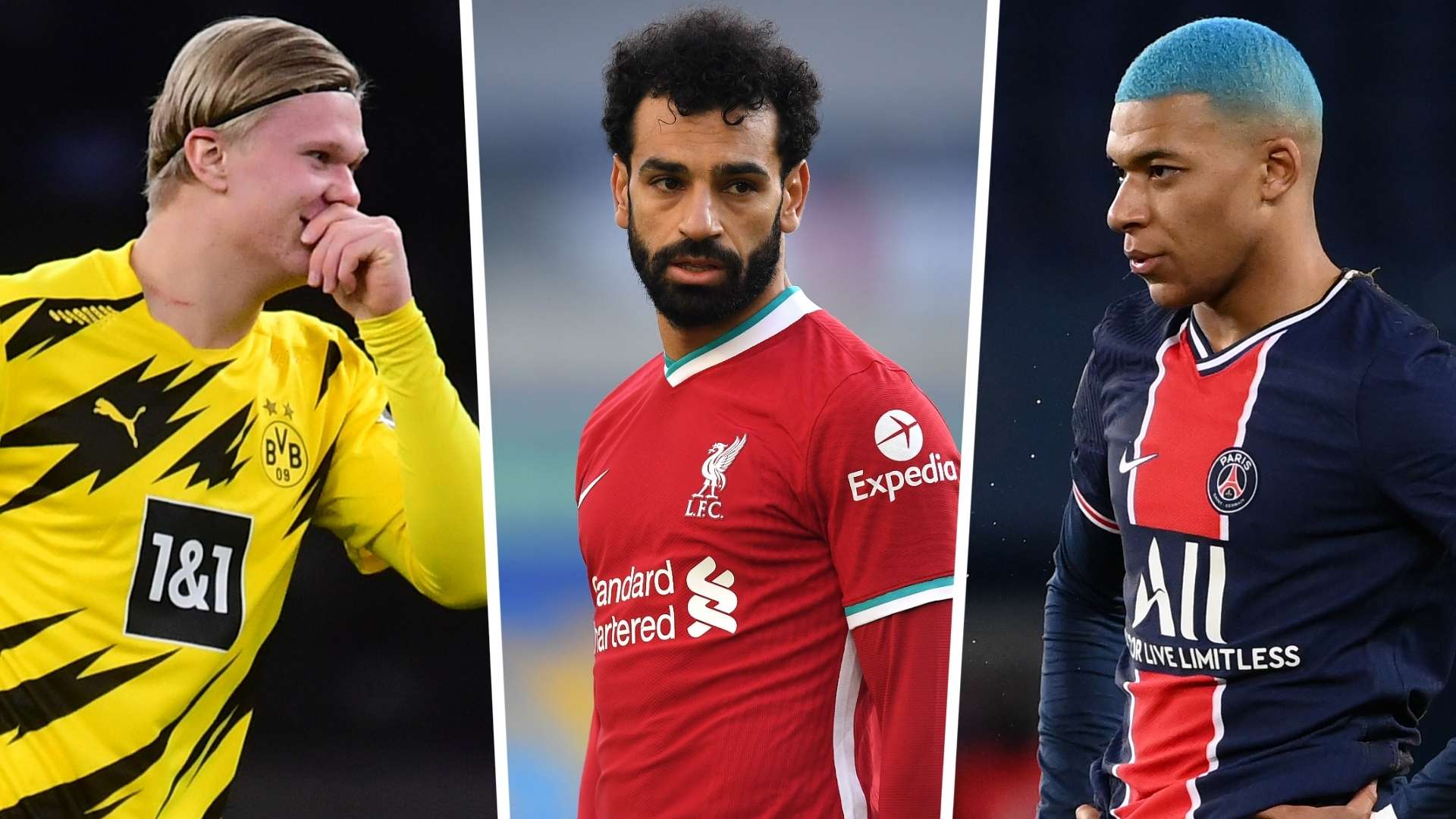 Erling Haaland Mohamed Salah Kylian Mbappe