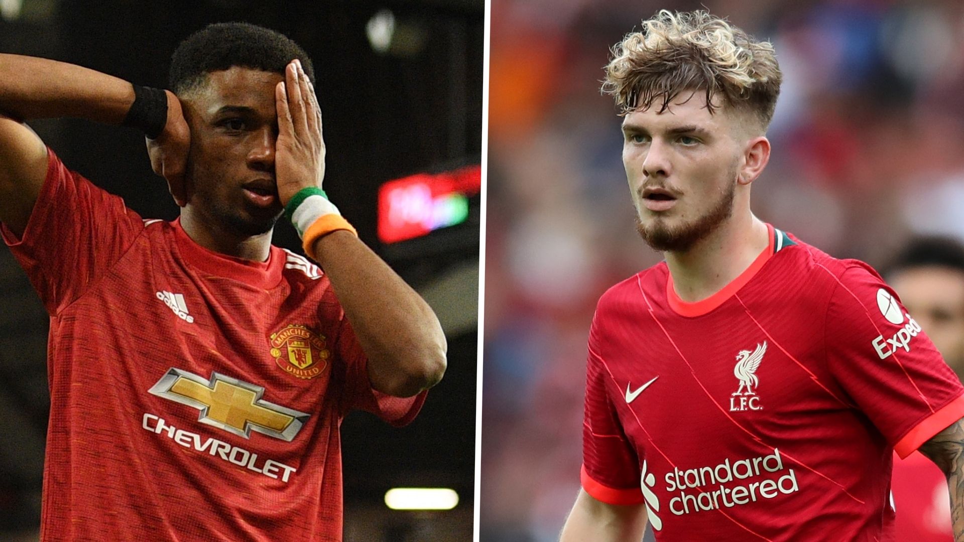 Amad Diallo Harvey Elliott Man Utd Liverpool GFX