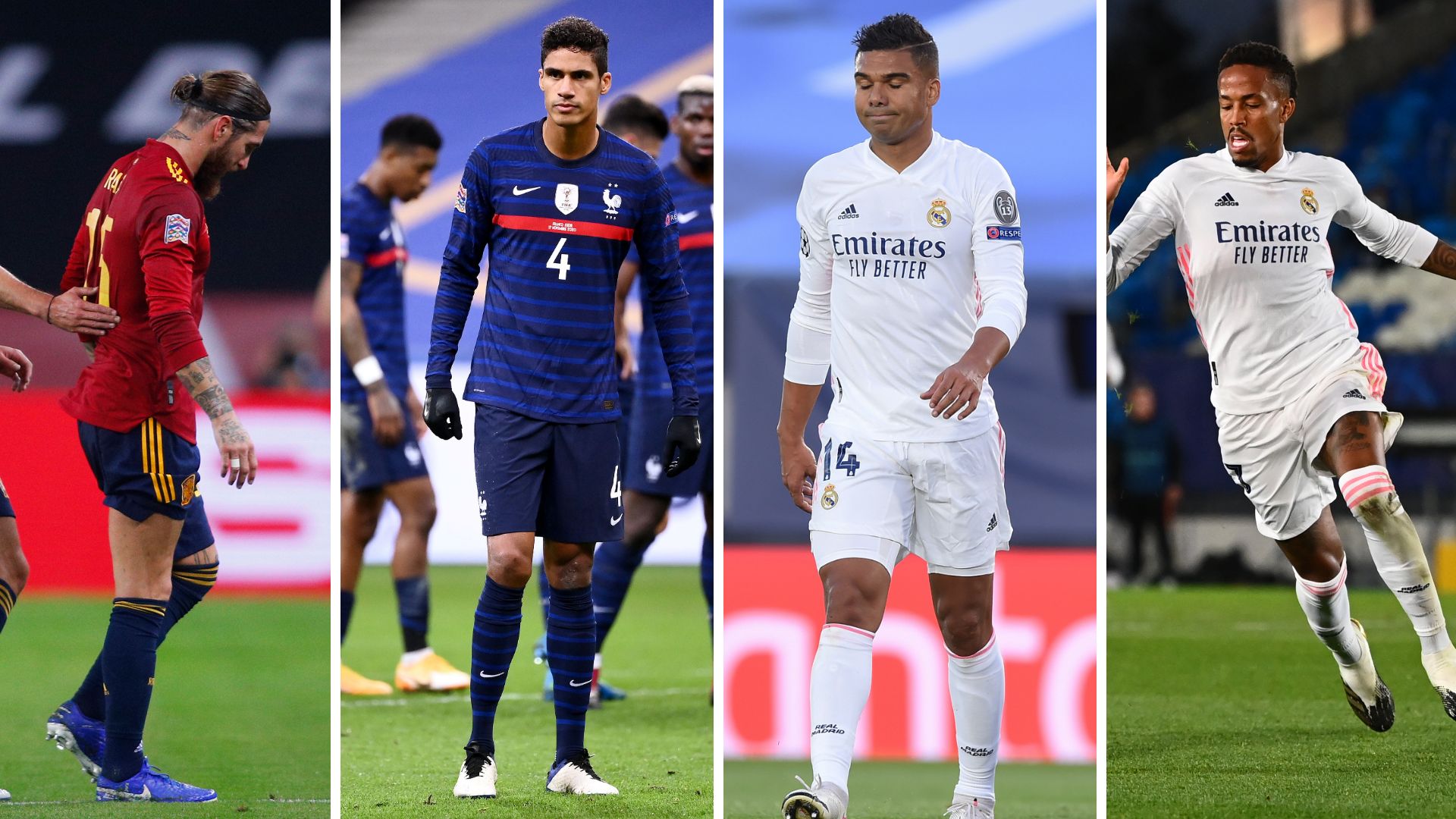 Sergio Ramos Varane Casemiro Militao Real Madrid