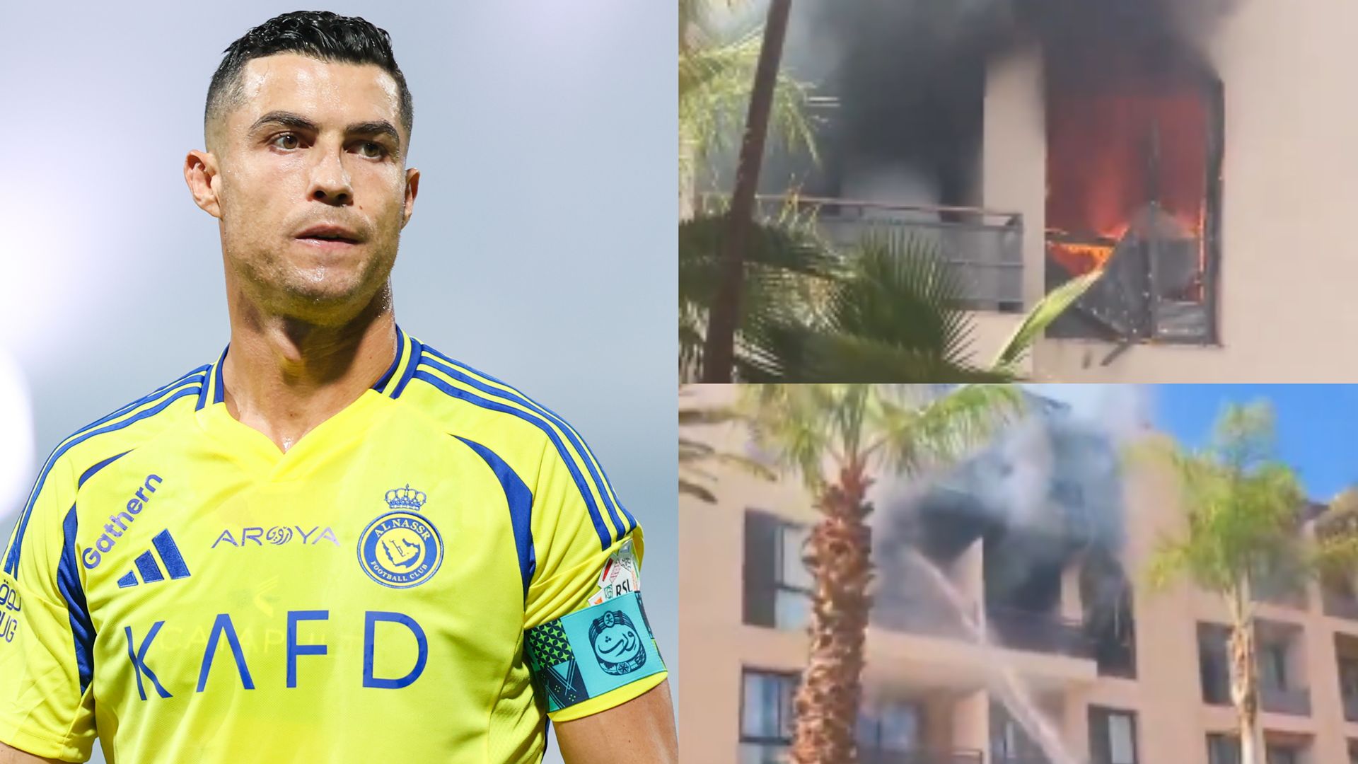 Cristiano Ronaldo Morocco hotel fire 2025