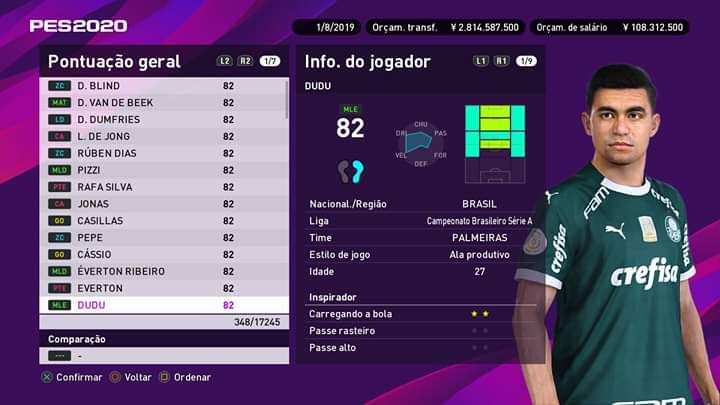 Dudu Brasileirao PES 2020