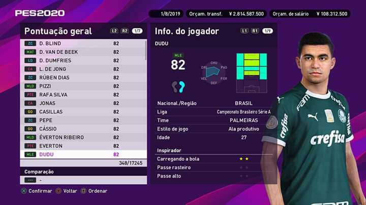 Dudu Brasileirao PES 2020