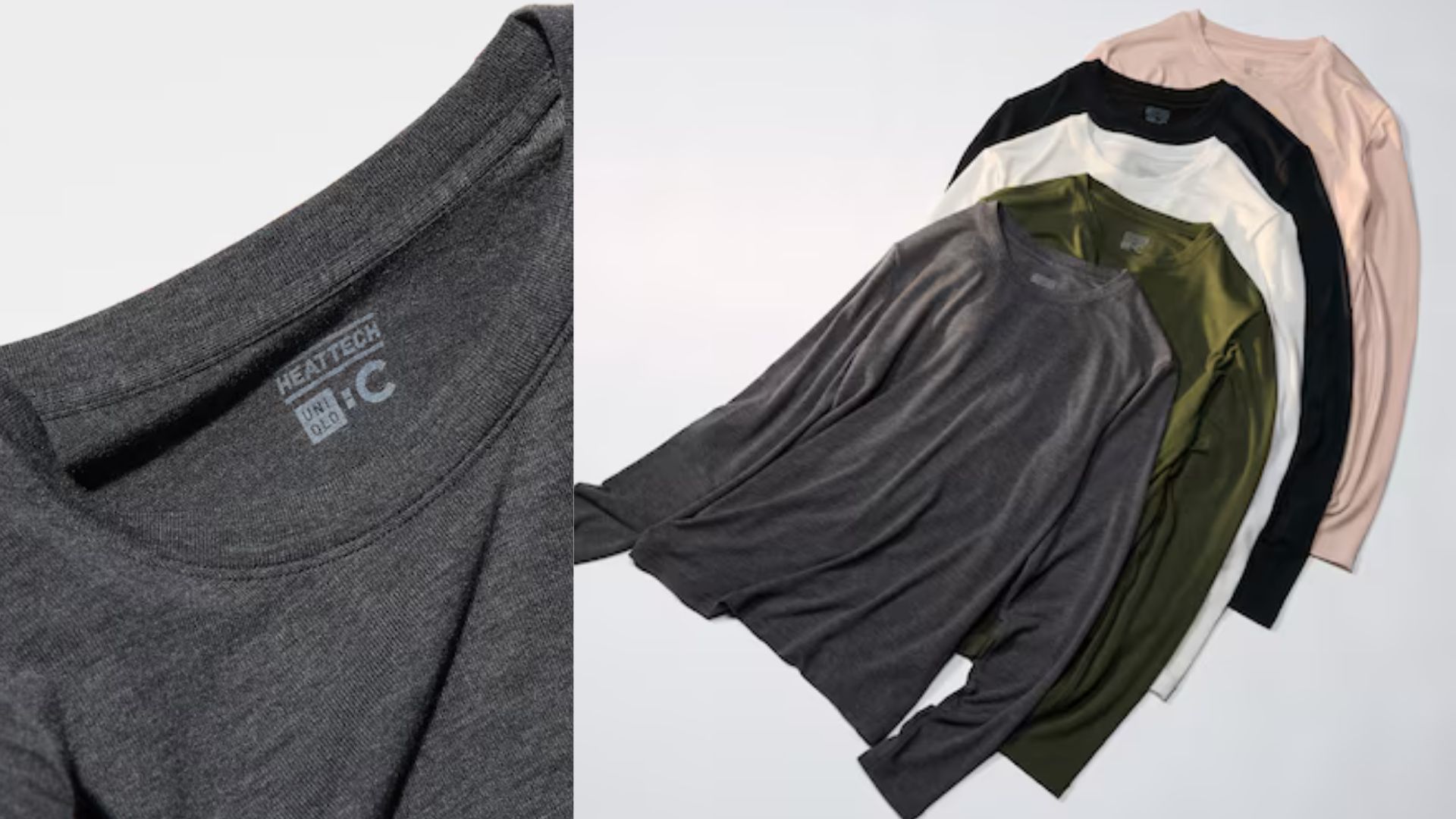 UNIQLO HEATTECH Extra Warm Cashmere Blend Crew Neck T-Shirt