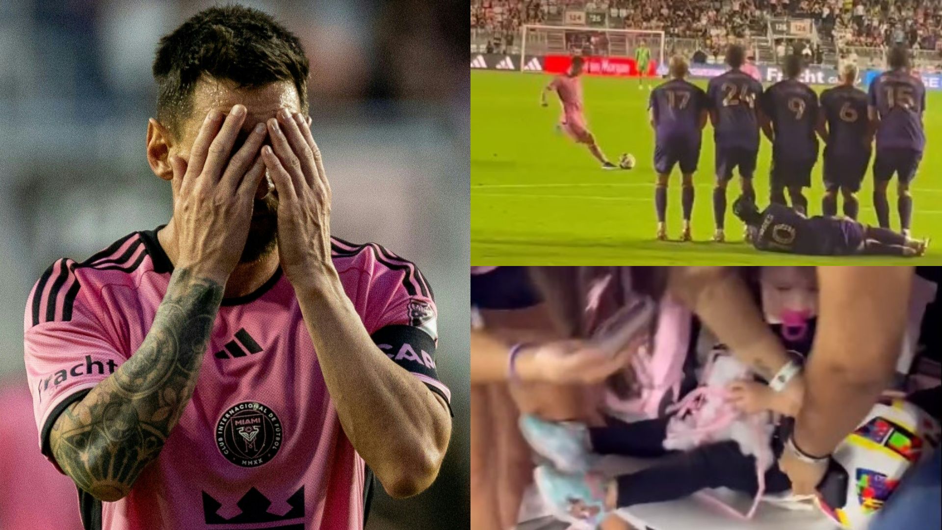 Lionel Messi free-kick child crowd Inter Miami 2024