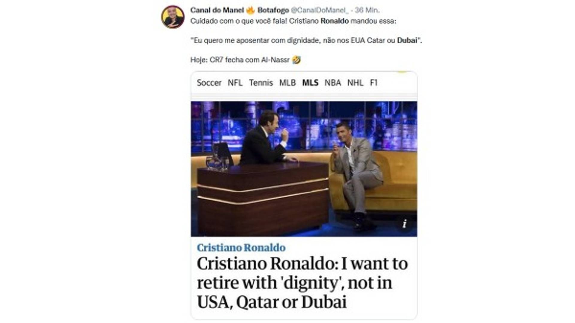 Cristiano Ronaldo Reaktionen