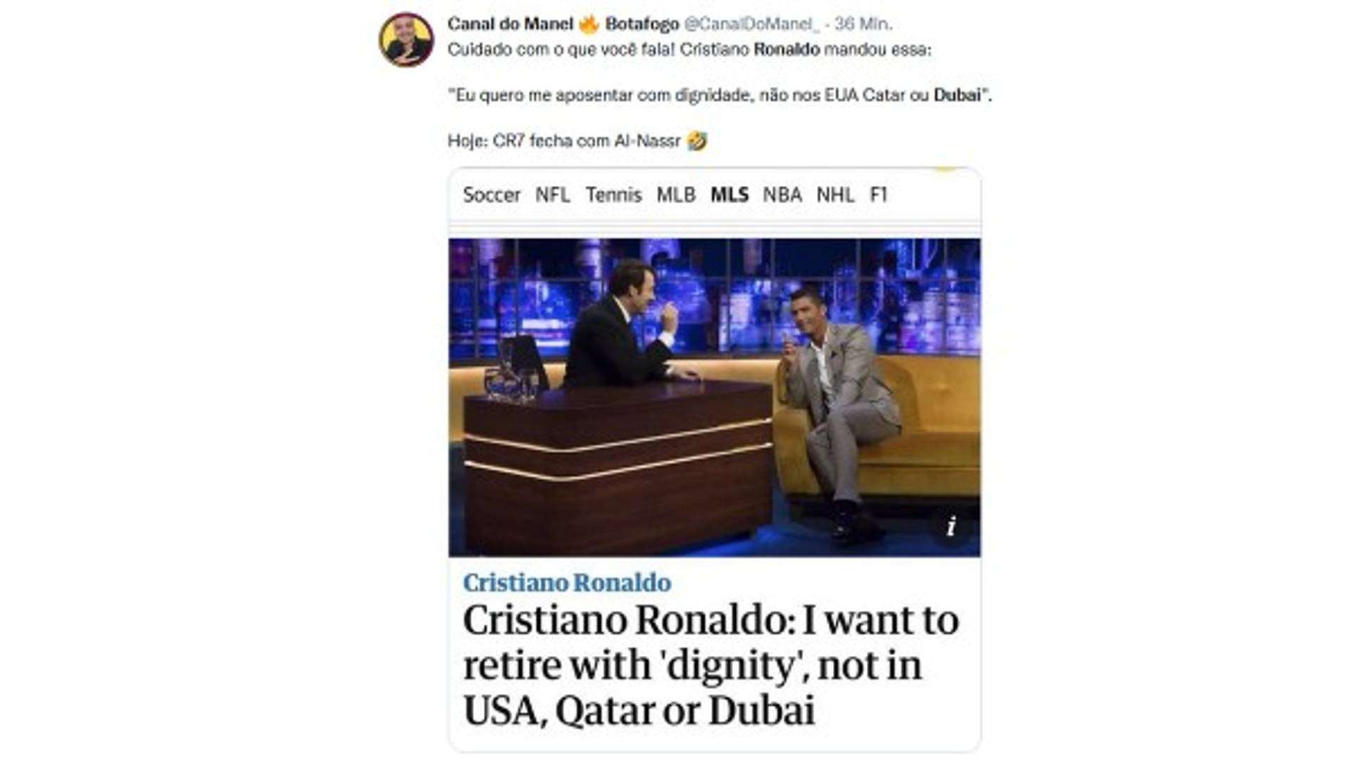 Cristiano Ronaldo Reaktionen