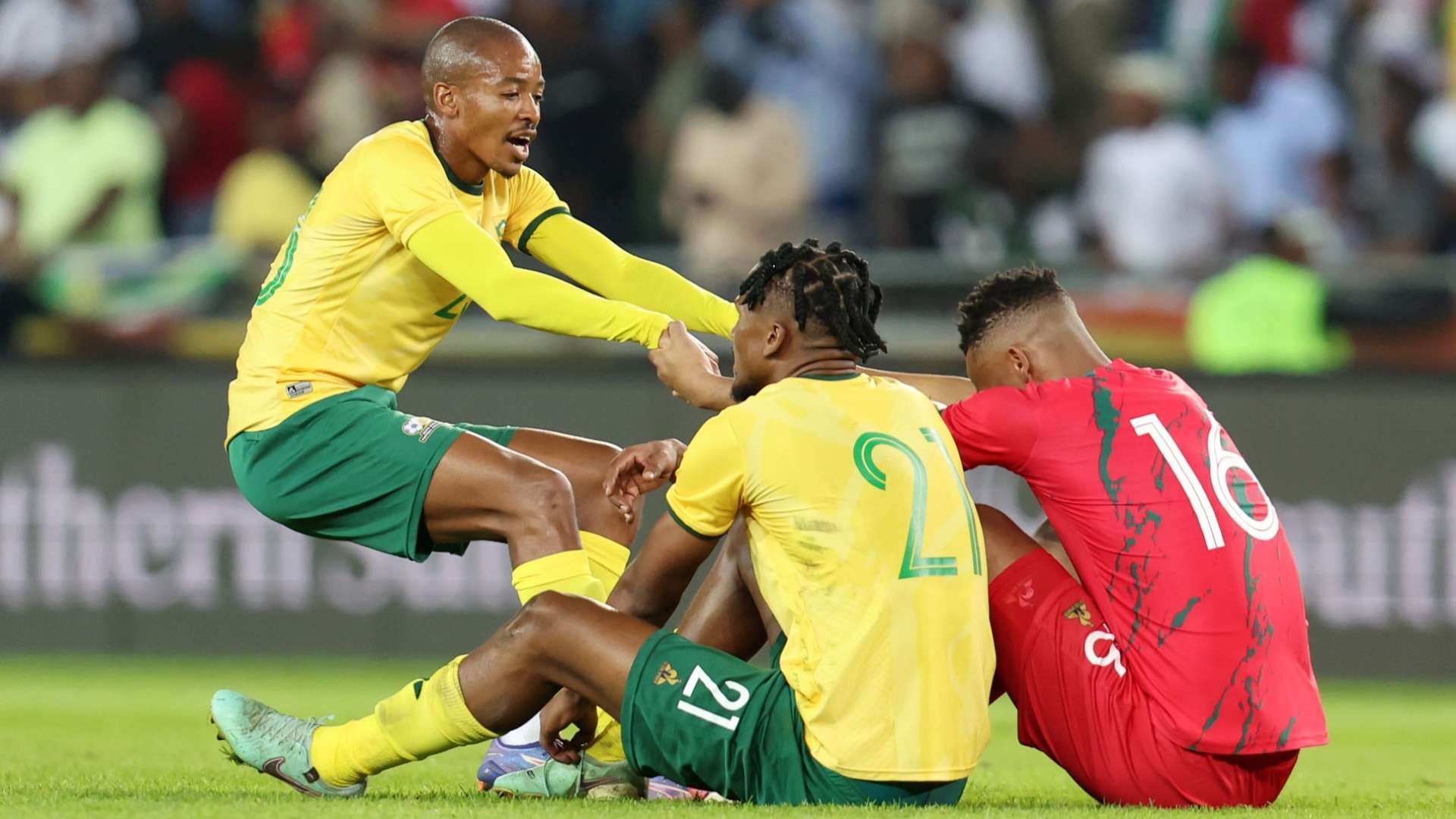 Veli Mothwa, Siyabonga Ngezana and Thapelo Morena, Bafana Bafana