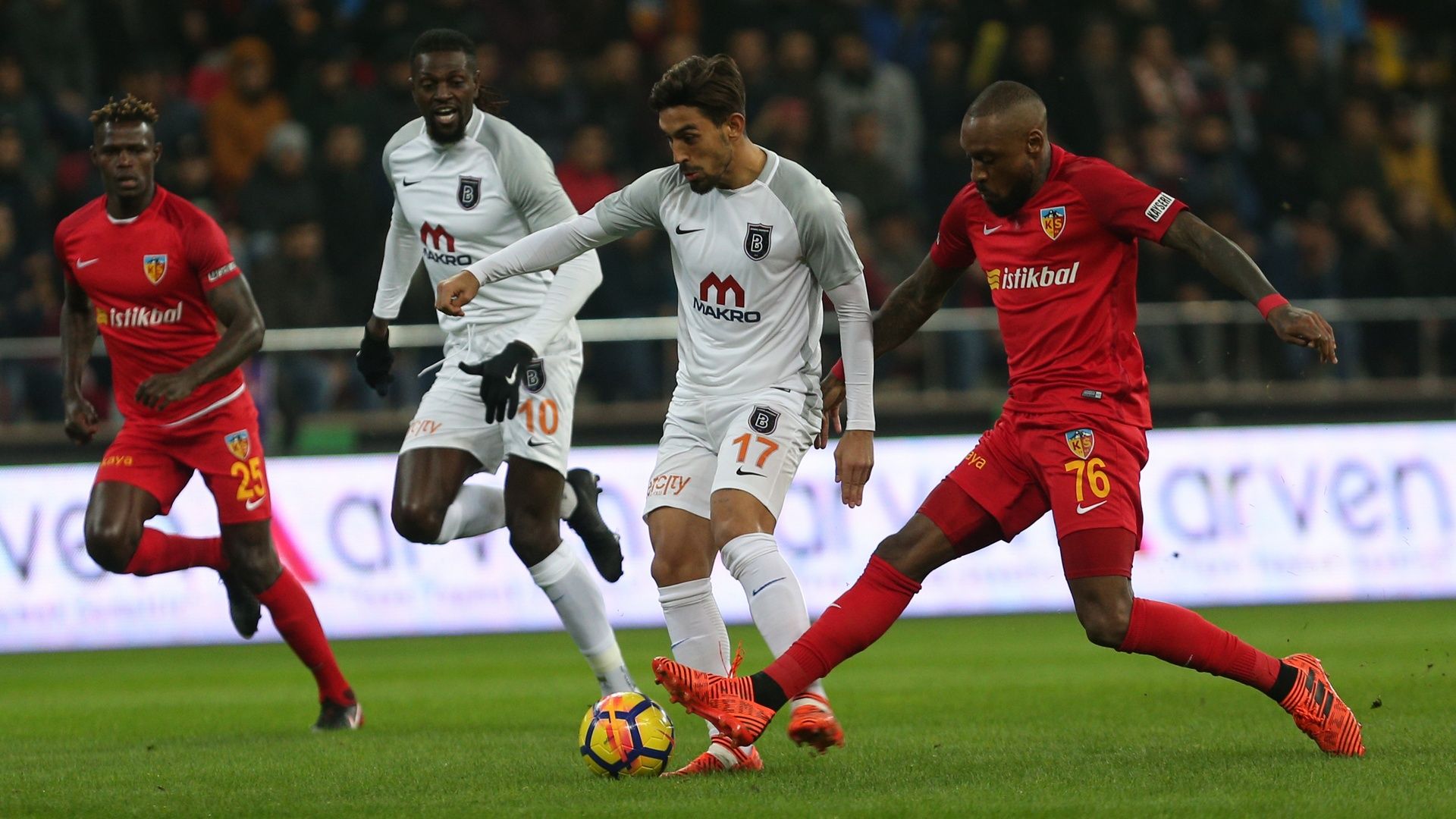 Irfan Can Kahveci Jean Armel Kana Biyik Kayserispor Basaksehir TSL 11272017