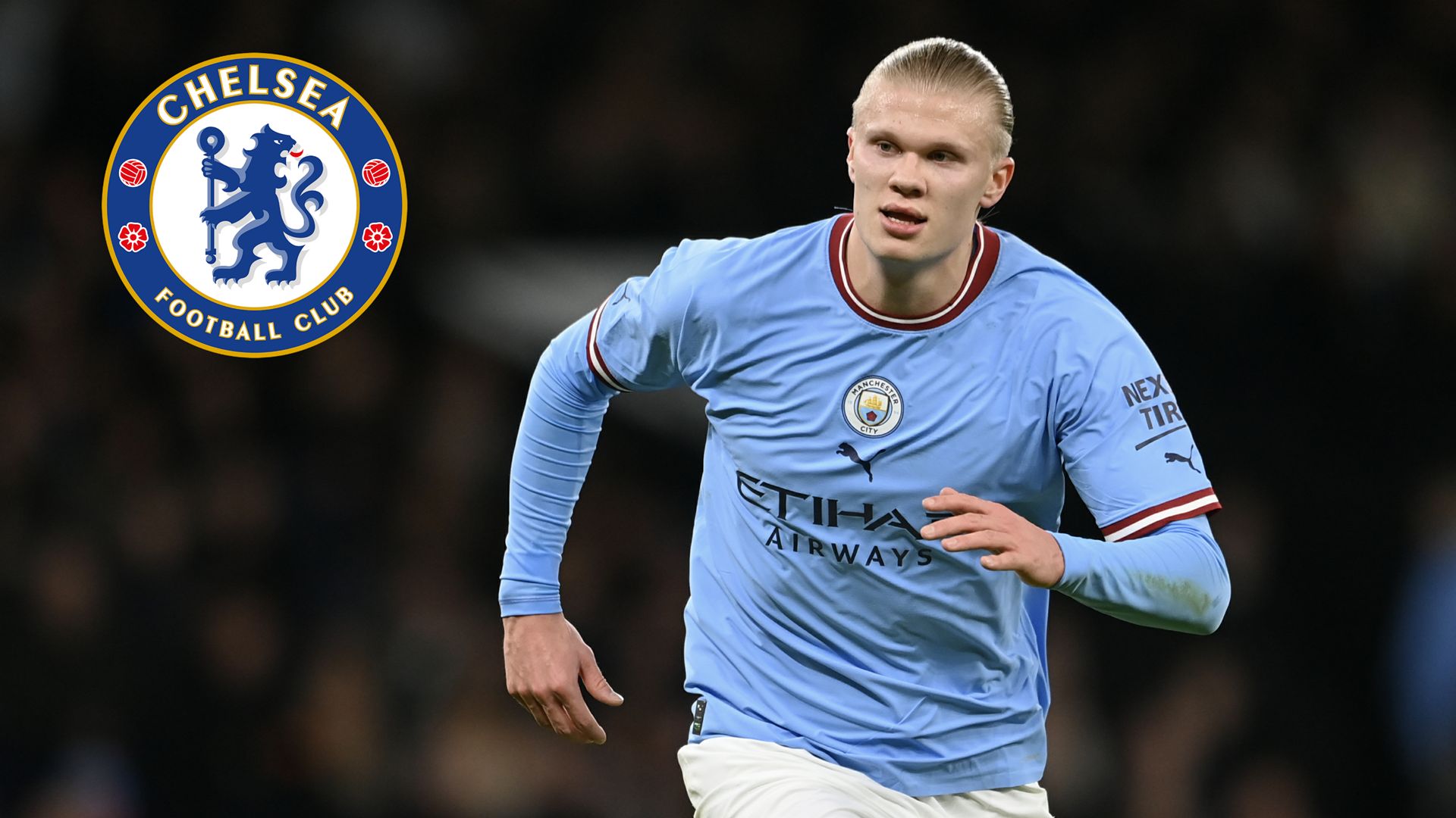 Erling Haaland Chelsea badge