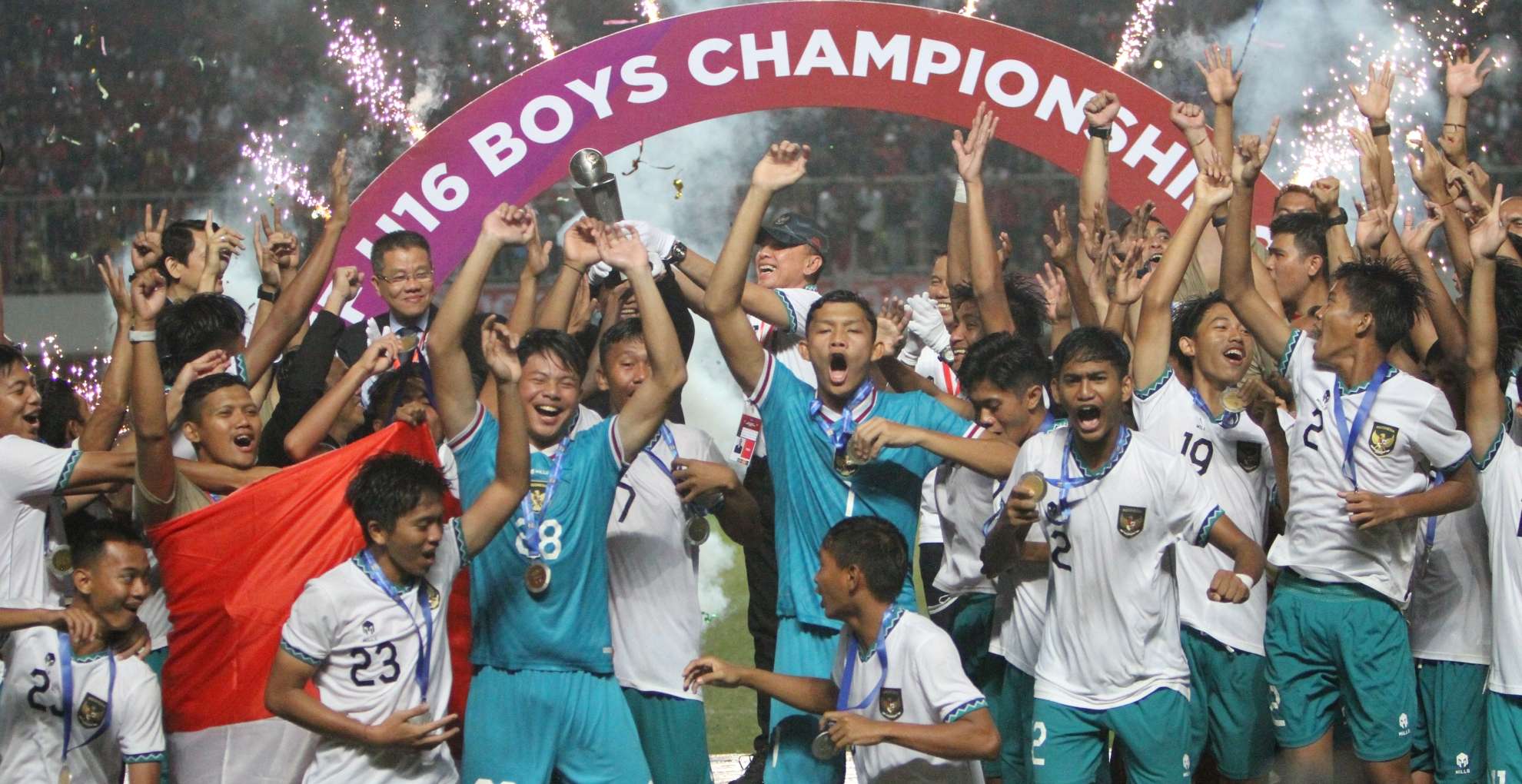 Selebrasi Timnas Indonesia U-16 (AFF U-16)