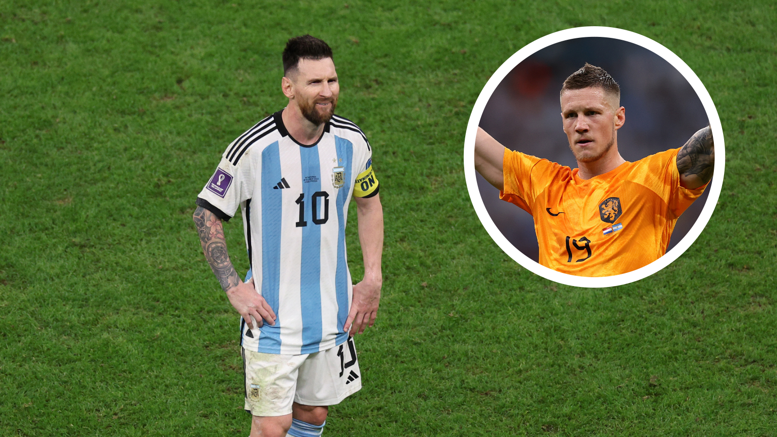 W杯でメッシと衝突のオランダFW「彼を尊敬している。今は僕の