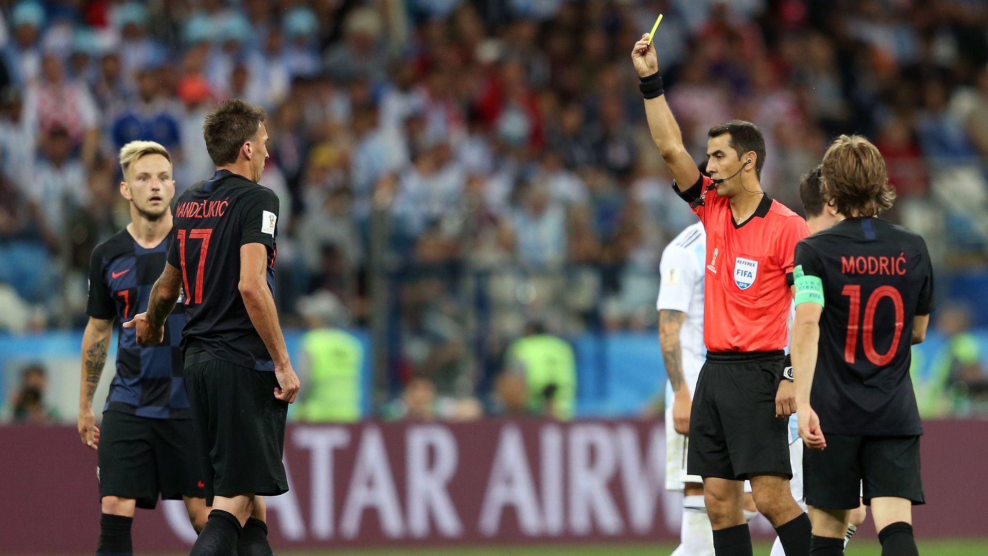 Croatia Rakitic Mandzukic Modric Yellow Card 21062018