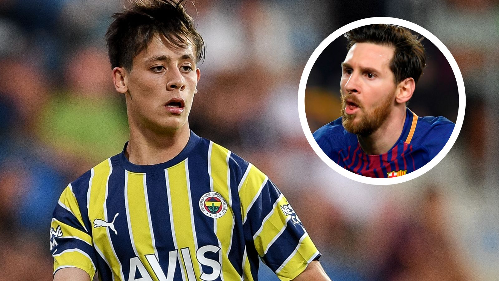 Arda Guler Lionel Messi GFX