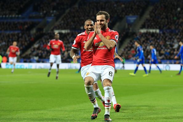 Juan Mata Manchester United Leicester City