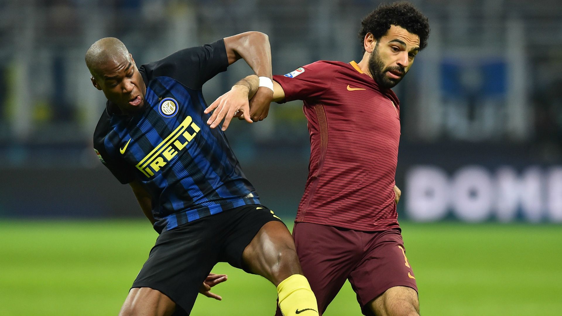 Geoffrey Kondogbia Mohamed Salah Inter Roma Serie A 26022017