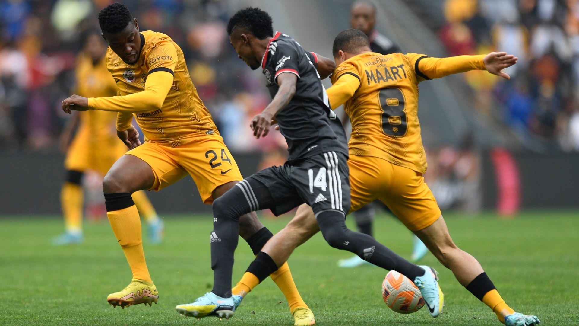 Phathutshedzo Nange, Monnapule Saleng, Yusuf Maart, Kaizer Chiefs vs Orlando Pirates, November 2022