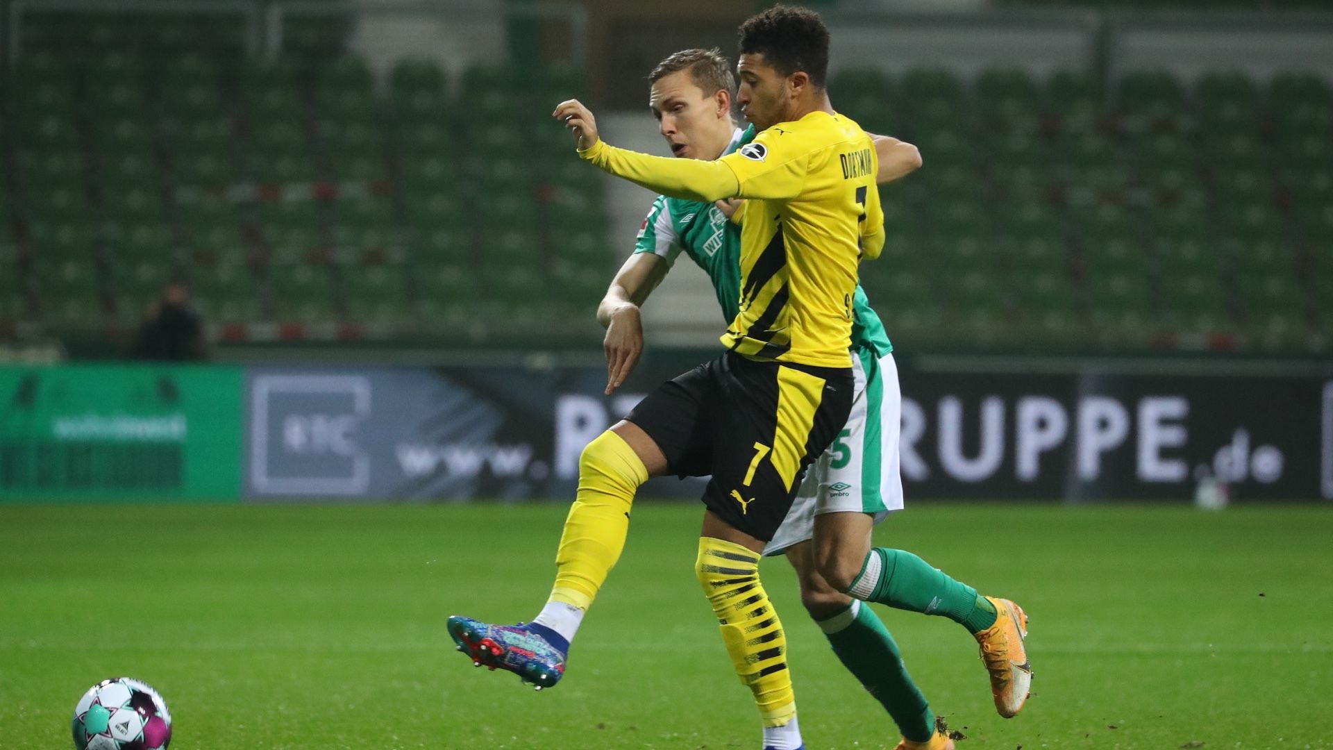 Ludwig Augustinsson Jadon Sancho Werder Bremen Borussia Dortmund Bundesliga 15122020