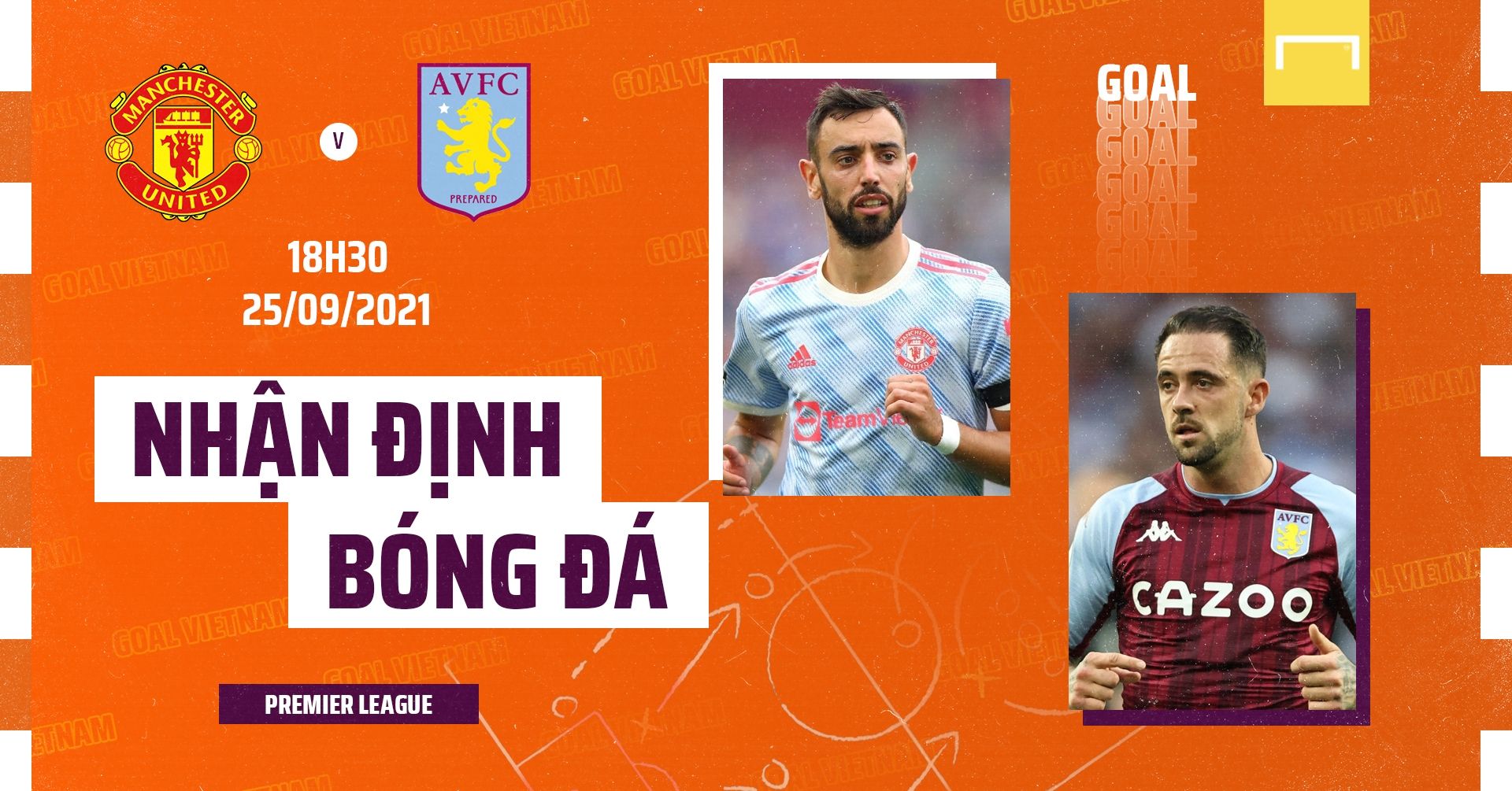 Preview Manchester United vs Aston Villa Premier League 2021/22 GFX